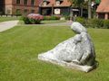 The site of the town castle has been turned into an attractive sculpture garden