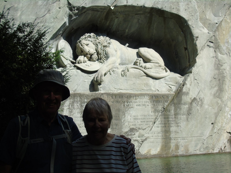 The Dying Lion of Lucerne is carved into a cliff face and commemorates Swiss soldiers who died protecting the Tuileries Palace in Paris in 1792