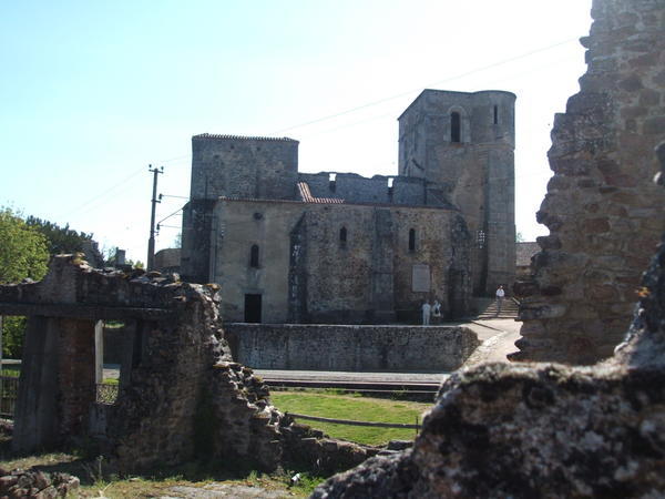 Remains of church where many women and children were killed
