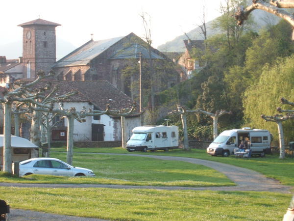 Camping in the centre of the town  