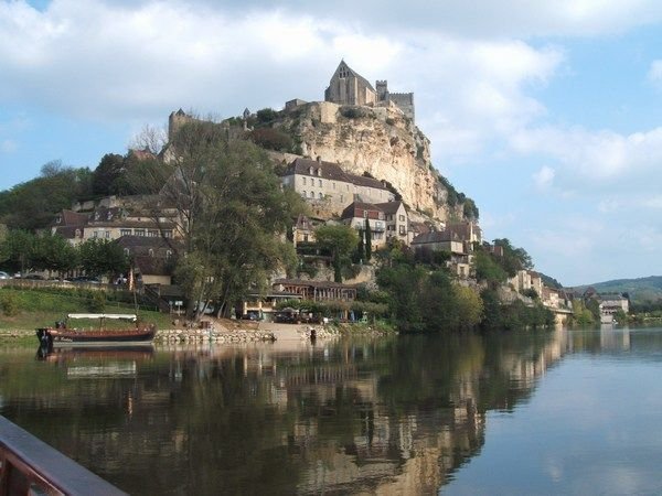 The chateau and village from the river