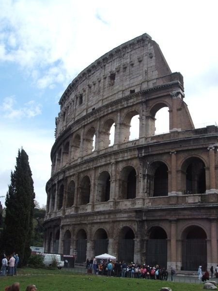 The outside of the Colosseum (the famous picture)