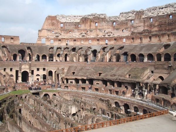 The inside of the Colosseum