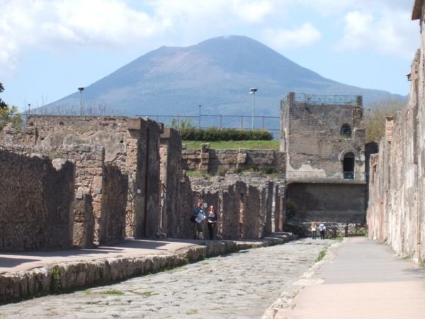 Street and Vesuvius