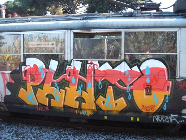 Better class of graffiti on Napoli trains