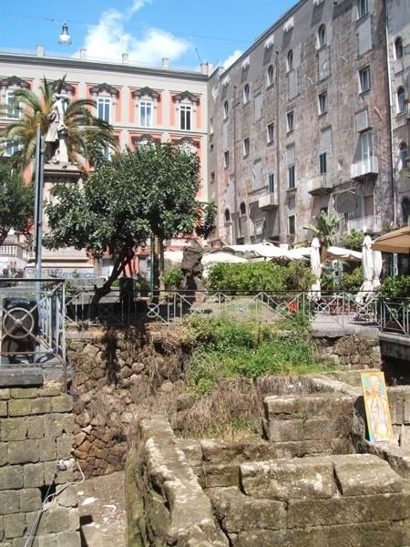 Piazza with Greek excavations