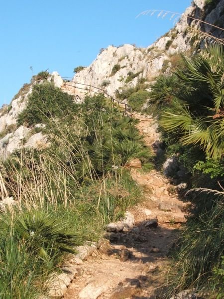 Steep section of the path