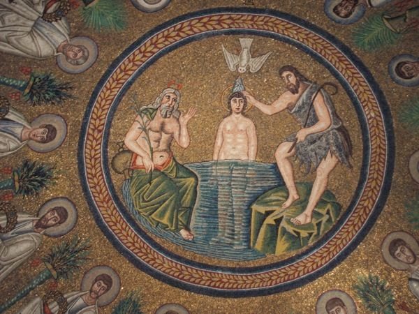 The baptism of Christ, our first mosaic
