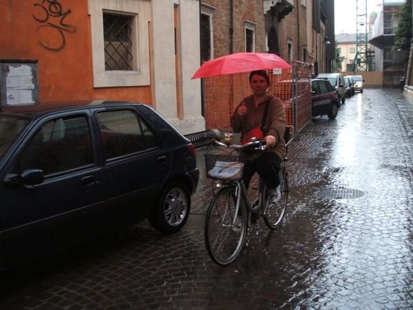 Biking in the rain Ravenna style