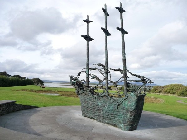 The famine memorial, a coffin ship