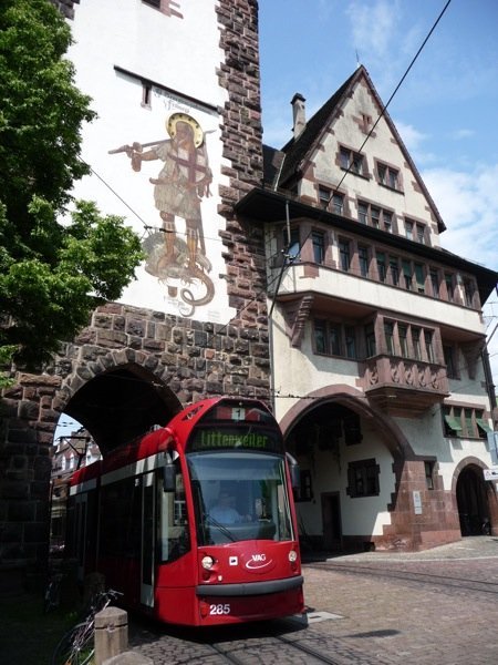 Modern use for an old city gate. The painting is of St George, patron saint of the city