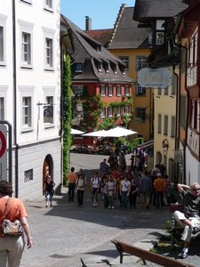 The street from Meersburg upper to lower town
