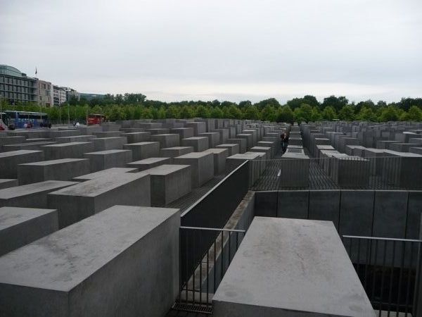 The Holocaust Memorial, its a series of concrete blocks that act as a maze with an underground museum