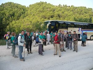 It being a Saturday, a coachload of walkers turned up early in the morning