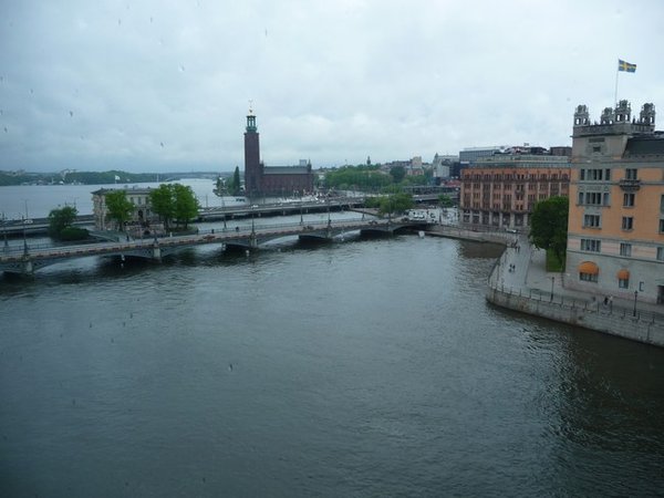 The start of Lake Malaren. The building with a tower is the city hall were the Nobel Awards are presented