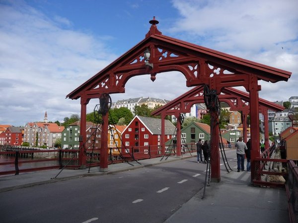 Old town bridge and timber warehouses 