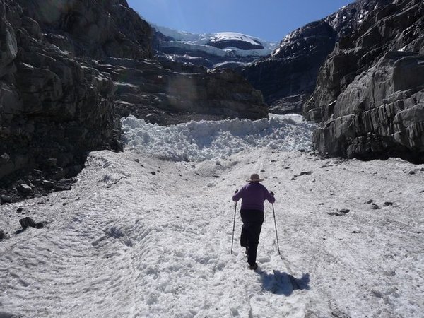 Up to the edge of the glacier