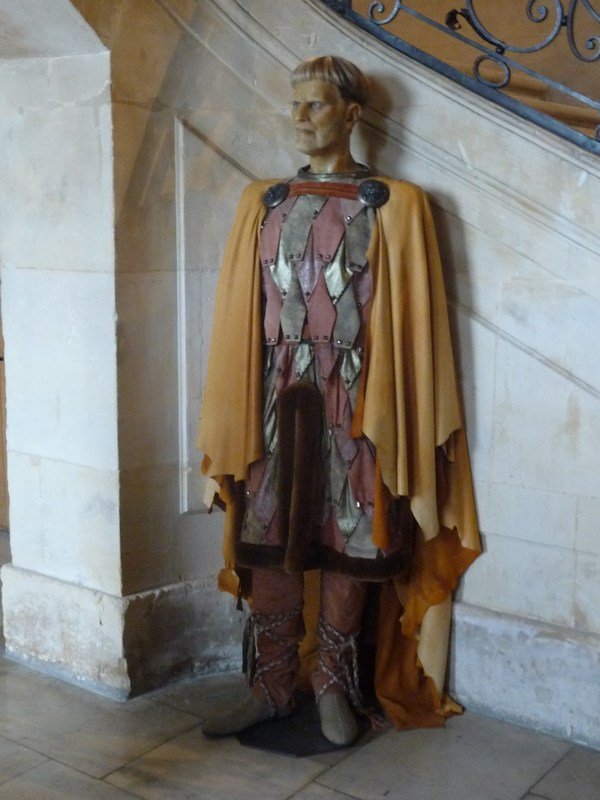 A waxwork William based on the Bayeux Tapestry