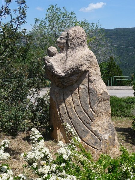 A nice Madonna and Child statue in a village we went through