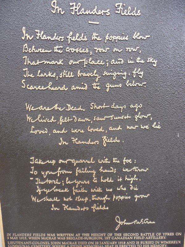 John McCrae wrote his famous poem In Flanders Fields at Essex Farm