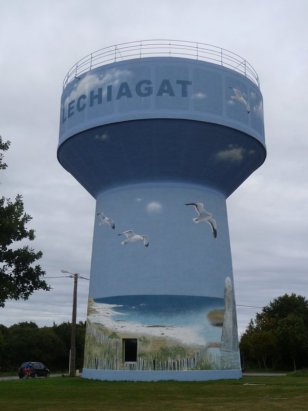 A colourful water tower we passed on our way to the beach