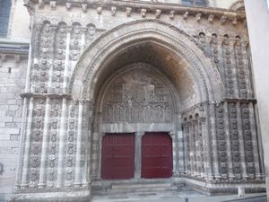 Heavy carving around the cathedrals north door
