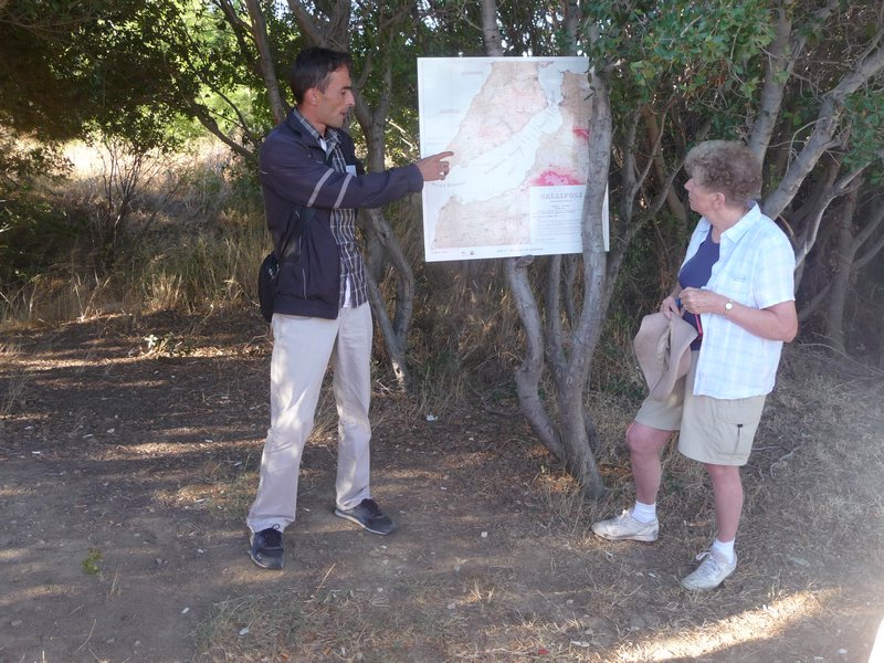 Our guide explains the conflict using his map