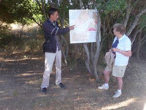 Our guide explains the conflict using his map