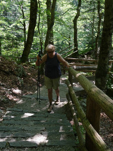 Ascending the 574 steps to Slap Savica