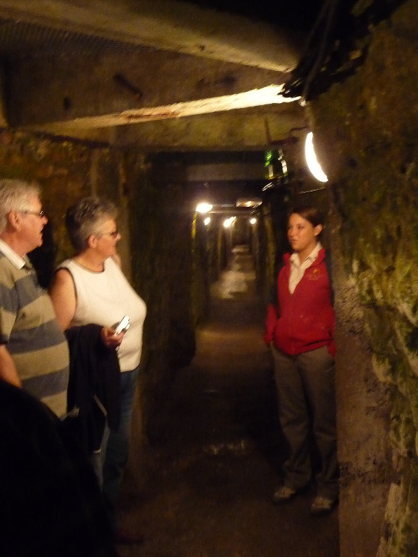In the tunnels built by a British mining company, during the war they were 1.5k long