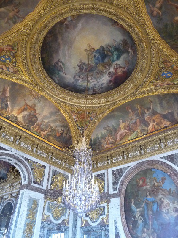 One of the many painted ceilings in the royal apartments
