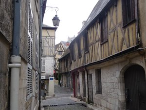 One of the streets of half timbered buildings