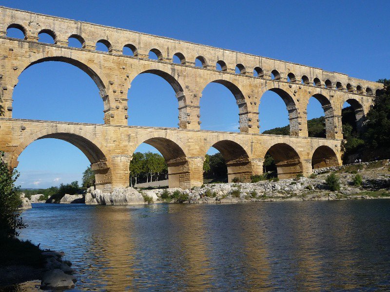 Pont du Gard from river level