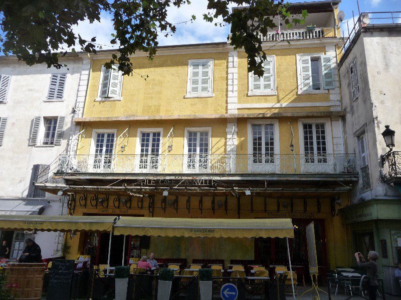 Van Gogh lived in Arles for part of his life and this café featured in one of his paintings