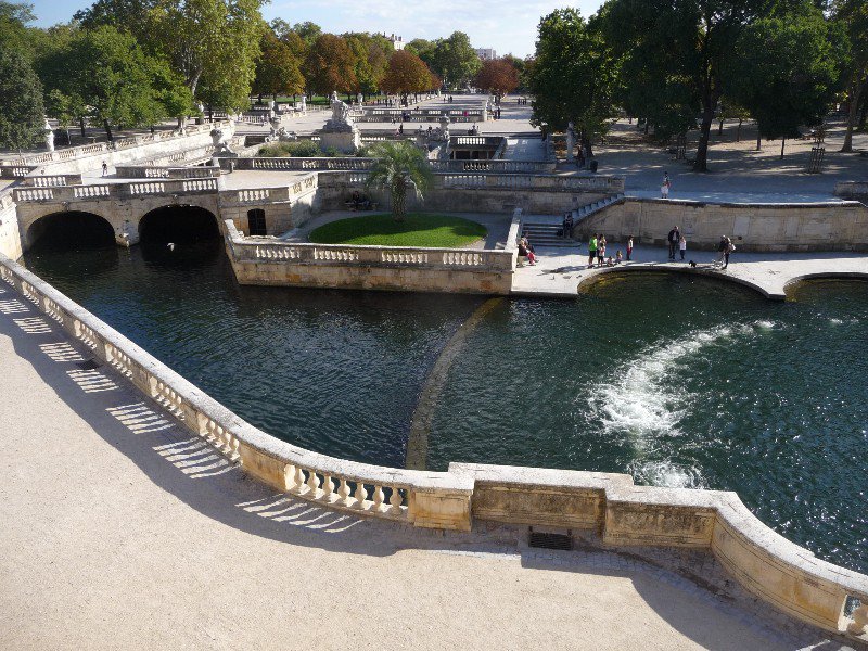 The Jardin de la Fontaine, France’s first public garden crated in 1750 on the site of an ancient spring