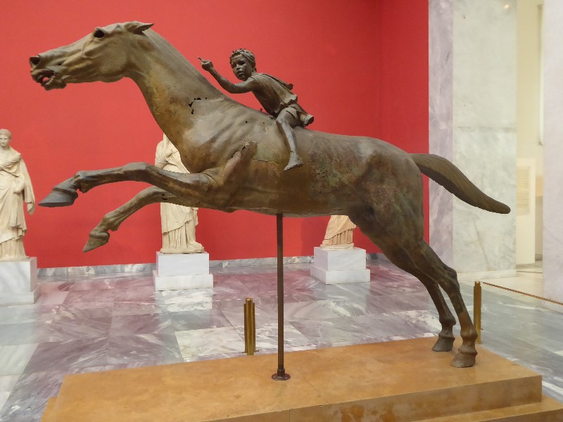 2nd century BC horse and young rider recovered from a shipwreck