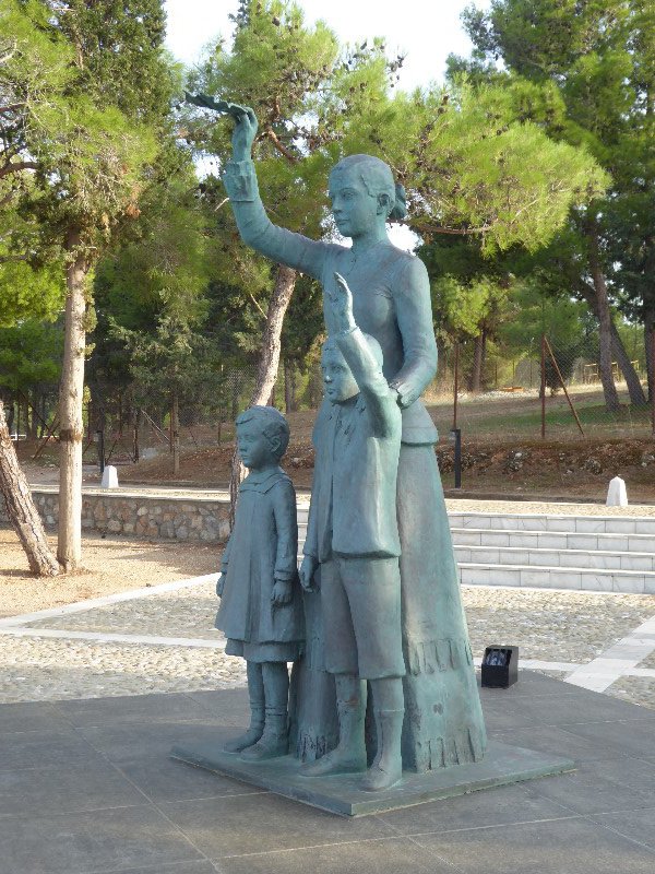 This modern sculpture is the International Memorial to the Wife of the Seafarer