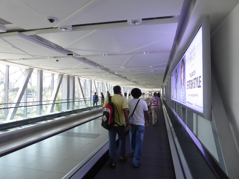 There’s a kilometre long air conditioned moving walkway from the mall to the metro