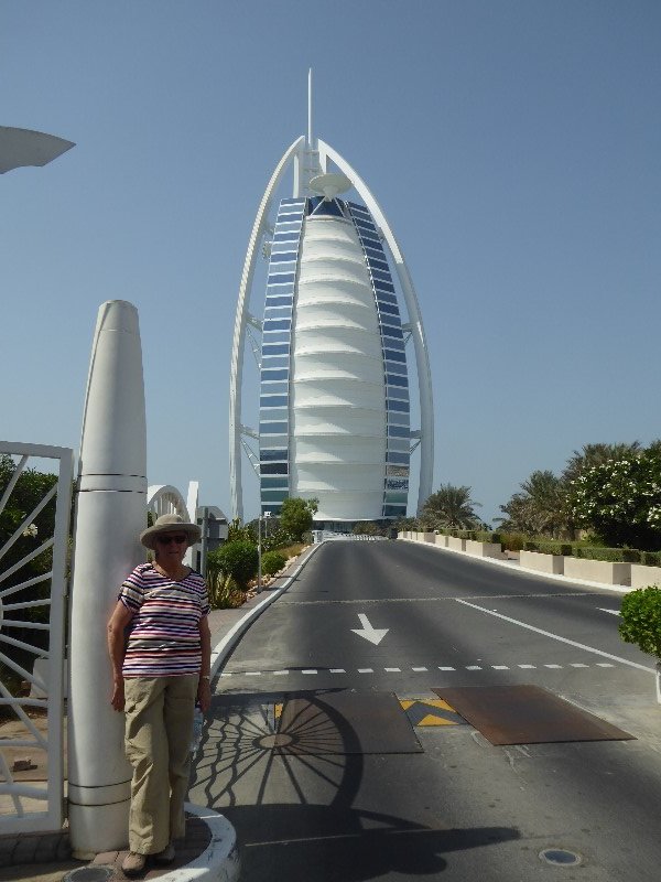 The security wouldn’t let us go beyond the entrance to the Burj al Arab complex