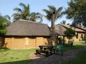 The thatched roofs