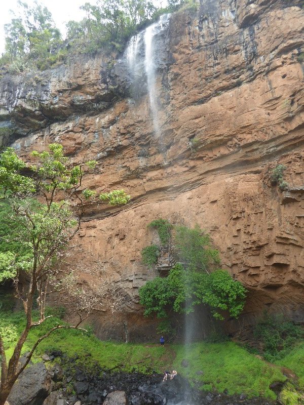 We could see why this 70m drop was called Bridal Veil Falls as the water dropped free of the cliff and was moved by the wind
