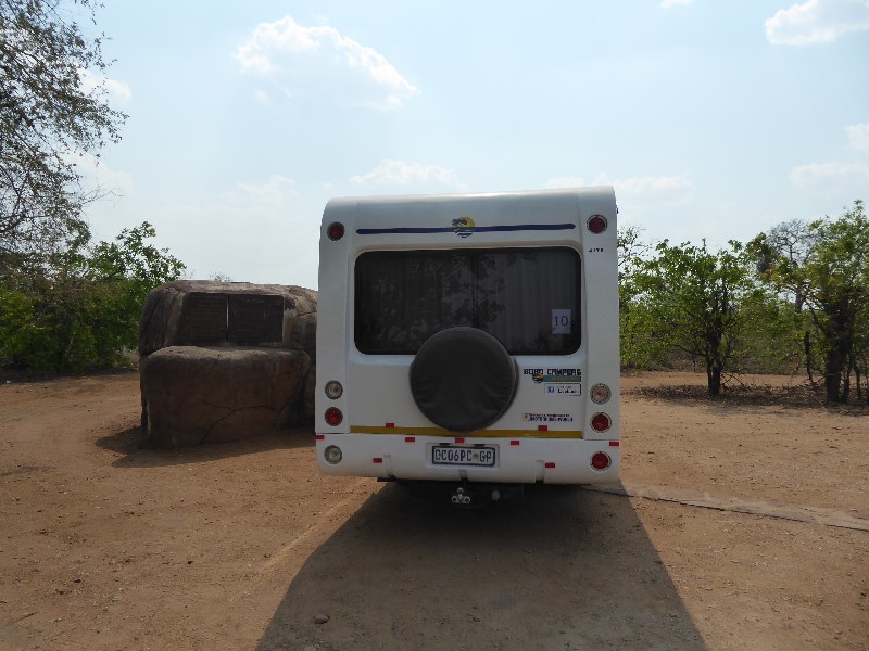 The van parked on the line of the Tropic of Capricorn