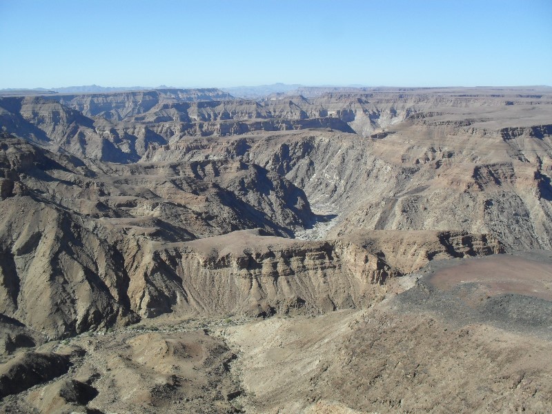 The magnificent view looking along the canyon