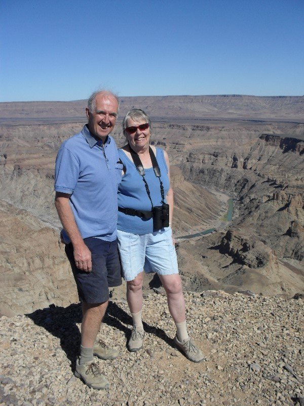 In our Geriatric Pilgrims blog in the entry for 21 March 2010 here, https://www.travelblog.org/North-America/United-States/Arizona/blog-484408.html, there is a similar picture to this of us standing by the Grand Canyon