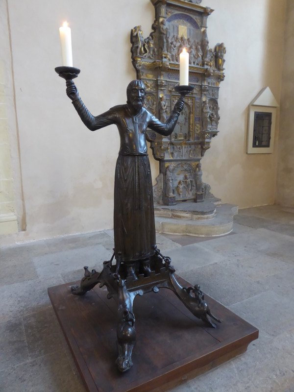 An 850-year-old bronze candelabrum in the Cathedral 