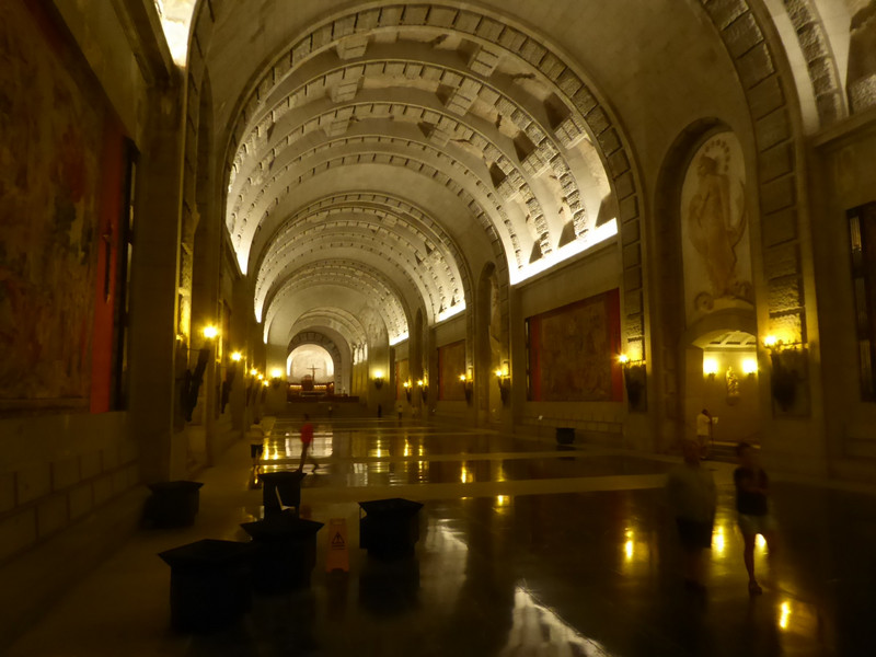 The huge and ornate underground interior