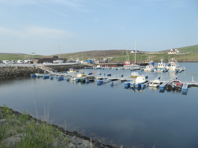 Skeld harbour and its campsite