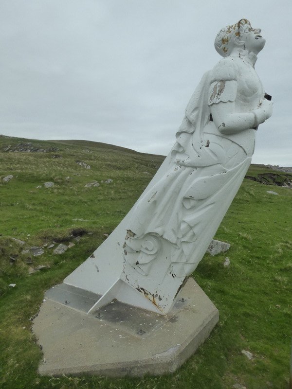 The White Wife was the figurehead of the German barque Bohus which foundered off the coast of Yell in 1924