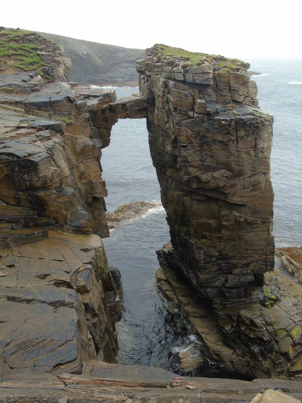 Another stack with an improbable natural bridge connecting it to the mainland