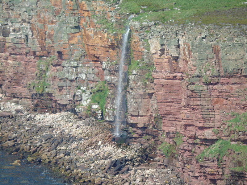 Burn of Stourdale tumbles over the cliffs in this waterfall